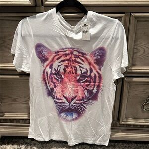 Express Tiger Crew Neck Tee